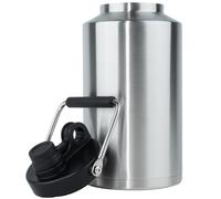 Kerilyn Pichet isotherme avec poignée, 3,7 l, en acier inoxydable, grande bouteille d'eau double sous vide pour boissons chaudes et froides, large ouverture, résistante à la transpiration, idéale pour