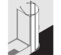 Kermi cabine de douche Kermi Ibiza 2000 90x90x185, R: 52, argent / mat, TSG clair KermiClean