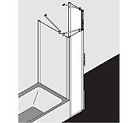 Kermi Cabine de douche pentagonale Pega PEF4309020VYK 90x90x200cm, verre de sécurité trempé argent brillant SR Opaco Clean