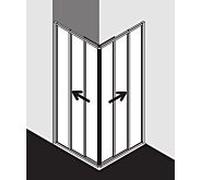 Kermi coin pour Kermi coulissante Nova 2000 75x185, argent / brillant mat, police Kerolan, 3 parties