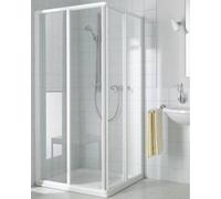 Kermi corner entry Ibiza 2000 ED2 07516 - half-part, I2ED2075161AK, Couleur: Verre véritable argenté brillant mat transparent