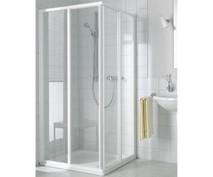 Kermi corner entry IBIZA 2000 ED2 08018 - half-part, I2ED2080181AK, Couleur: Verre véritable argenté brillant mat transparent