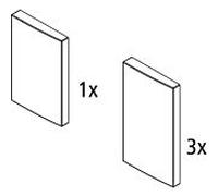 Kermi plaques de recouvrement 2535310 en tant que jeu de pièces de rechange