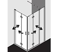 Kermi Diga Porte pliante, pour accès d'angle, DI2CL08020VPK,