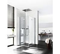 Kermi Diga demi-porte d' Diga Kermi DI2CL100202AK 100x200cm, blanc, TSG clair, gauche, sur receveur de douche