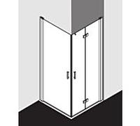 Kermi Diga demi-porte d' Diga Kermi DI2CR07018VPK 70x185cm, argent brillant, verre de sécurité trempé clair, à droite, sur receveur de douche