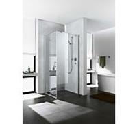 Kermi Diga paroi latérale DITWD083202PK 83x200cm, blanc, verre de sécurité trempé clair, sur la zone de douche