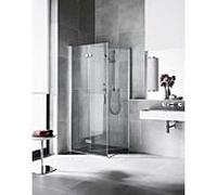 Kermi Diga panneau latéral mobile DITBL07020VAK 70x200cm, argent brillant, TSG clair, gauche, sur base de douche