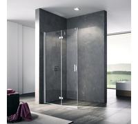 Kermi Diga Paroi de douche à l’italienne, avec élément pliable, DI2YL12020VAK, DIY2L