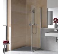 Kermi Diga panneau latéral mobile DITBR09020VPK 90x200cm, argent brillant, verre de sécurité trempé clair, à droite, sur receveur de douche