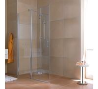 Kermi Diga Porte pliante, avec élément fixe, pour accès d'angle, DIF2L09320VAK, DIF2L