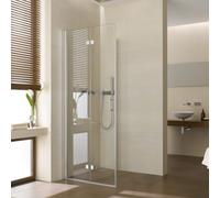 Kermi Diga demi-porte d' Diga Kermi DI2CL07520VAK 75x200cm, argent brillant, TSG clair, gauche, sur receveur de douche