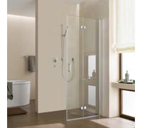 Porte pliante à battants Kermi Diga 2SR 11020, Coloris: Verre véritable argenté brillant clair - DI2SR11020VAK
