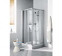 Kermi corner entry Ibiza 2000 ED3 08018 - half-part, Coloris: Verre vÃ©ritable argentÃ© brillant mat transparent - I2ED3080181AK