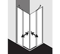 Kermi entrée d' Ibiza 2000 EOL I2EOL100181AK 100x185cm, TSG transparent, porte battante avec panneau fixe