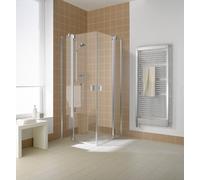 Kermi entrée d'angle RAYA EPL 12020 - demi gauche, RAEPL12020VAK, Couleur: Verre véritable argenté brillant clair