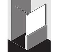 Kermi Filia XP paroi latérale FXTWF09020VAK 90x200cm, argent brillant, verre de sécurité trempé, avec stabilisation à 90 degrés