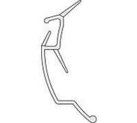 Kermi Ibiza 2000 bande d'étanchéité 2529779 joint coulissant, vertical, jusqu'à 2000mm