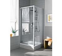 Kermi Ibiza 2000 flanc DEUX I2TWO100181AK 100x185cm, argent / mat, ESG clair