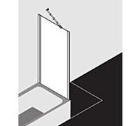 Kermi Ibiza 2000 panneau latéral TWO I2TWO075161AK 75x160cm, verre de sécurité trempé, raccourci pour baignoire