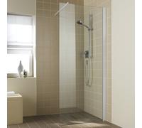 Kermi Ibiza 2000 panneau latéral I2TWF075201AK 75x200cm, brillant argent mat, verre de sécurité trempé, avec stabilisation à 90 degrés