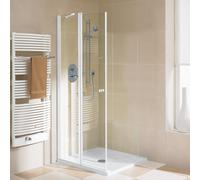 Kermi Ibiza 2000 Porte battante, avec élément fixe, pour accès d'angle, I2EOL080182PK, I2EOL