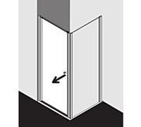 Kermi Ibiza 2000 porte battante I2STW080181AK 80 x 185 cm, TSG clair, argent mat brillant