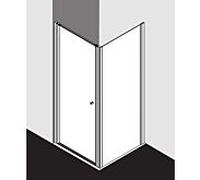 Kermi Ibiza 2000 porte battante I2STW090181AK 90 x 185 cm, TSG transparent, argent mat brillant,