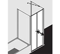 Kermi Ibiza 2000 porte battante PTD I2PTD090181AK 90x185cm, TSG clair, argent mat brillant