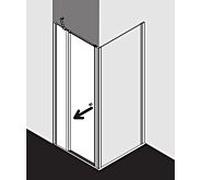 Kermi Ibiza 2000 porte battante STL I2STL090181AK 90x185cm, avec panneau fixe à gauche, STG clair