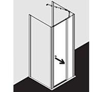 Kermi Ibiza 2000 porte battante STR I2STR080181AK 80x185cm, avec champ fixe à droite, verre de sécurité trempé clair