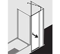 Kermi Ibiza 2000 porte battante STR I2STR100181AK 100x185cm, avec champ fixe à droite, verre de sécurité trempé