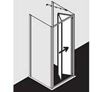 Kermi Ibiza 2000 porte pliante FTD I2FTD100181AK 100x185cm, TSG clair, argent mat brillant