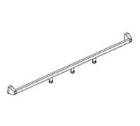 Kermi Ibiza porte-serviettes 2000 1250 mm, argent / brillant mat, toutes les parois latérales