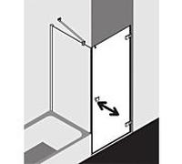 Kermi Mena Paroi latérale, pour porte pliante, pour porte battante, pour porte pivotante, pour porte coulissante, METWP093203PK, METWP