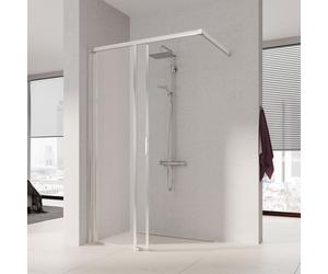Kermi Liga Paroi de douche à l’italienne, avec élément coulissant, LIJ2L100181PK, LIJ2L