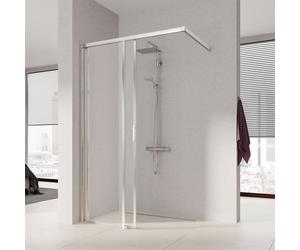 Kermi Liga Paroi de douche à l’italienne avec élément coulissant, LIJ2L10018VPK, LIJ2L