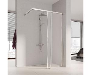 Kermi Liga Paroi de douche à l’italienne avec élément coulissant, LIJ2R12020VAK, LIJ2R