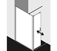 Kermi Liga panneau latéral LIT1L083201AK 83x200cm, gauche, argent / brillant mat, verre de sécurité trempé, sur la zone de douche
