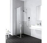 Kermi Liga paroi latérale LITWD07820VPK 78x200cm, argent brillant, verre de sécurité trempé clair, sur la zone de douche