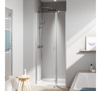 Kermi Liga Porte battante, avec élément annexe, pour niche, pour paroi latérale, LI1OL083181PK, LI1OL