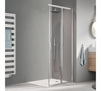 Kermi Liga Porte coulissante, avec élément fixe, pour accès d'angle, LIE2R110201AK, LIE2R