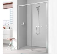 Kermi Liga Porte coulissante, avec élément fixe, pour niche, pour paroi latérale, LID2L183181AK, LID2L