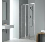 Kermi Liga Porte coulissante, avec élément fixe, pour niche, pour paroi latérale, LIG3L120201PK, LIG3L
