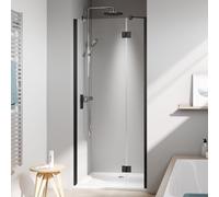 Kermi Liga Porte pivotante avec section fixe, pour niche, LISFR120203AK, LISFR