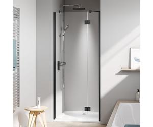 Kermi Liga Porte pivotante avec section fixe, pour niche, LISFR120203AK, LISFR