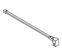 Kermi Liga stabilisation ZDSSS90LI120 quart de cercle 90 degrés, longueur 1220 mm, argent / brillant