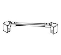 Kermi Liga stabilisation ZDSSVSWLI070 quart de cercle longueur 700 mm, pour paroi latérale / champ fixe, argent / brillant