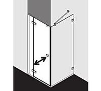 Kermi Mena Porte battante, avec élément fixe, pour paroi latérale, ME1NL09020VAK, ME1NL