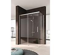 Kermi Nica 2000 latéral match1 -tlg. NITWL07520VAK 75x200cm, argent brillant, TSG transparent, gauche, sur receveur de douche